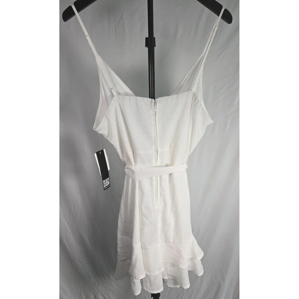 Trixxi White Faux Wrap Mini Dress Size XXL Bridal‎ Shower Feminine Summer Party